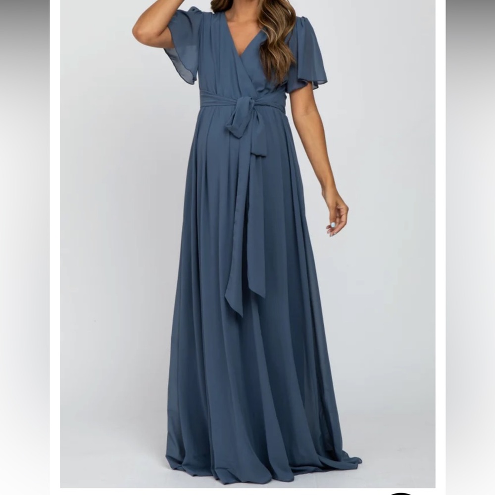 Beautiful brand new maternity evening gown! Beautiful blue color!